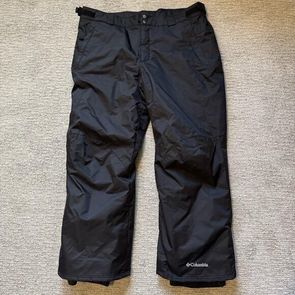 Columbia Omni-Tech Waterproof Powder Stash Black Ski Pants Mens XL Short - Picture 1 of 6